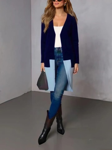 LA Angels Cardigan in Dunkelblau/ Hellblau