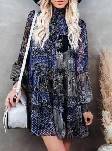 LA Angels Kleid in Schwarz/ Blau