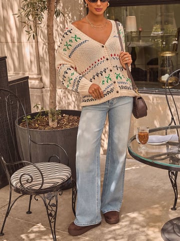 LA Angels Cardigan in Creme/ Bunt