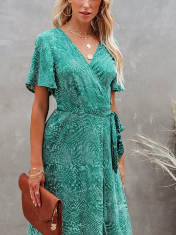 LA Angels Kleid in Grün/ Weiß