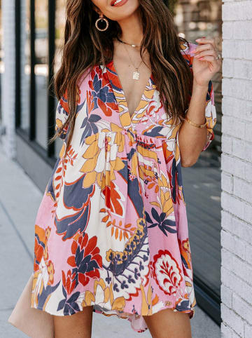 LA Angels Kleid in Pink/ Dunkelblau