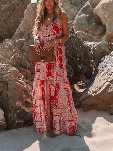 LA Angels Kleid in Rot/ Weiß