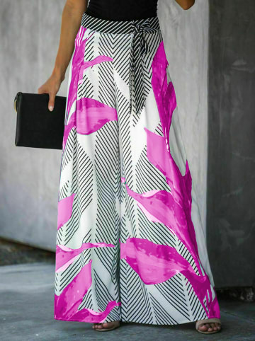 LA Angels Spodnie w kolorze biało-czarno-fioletowym