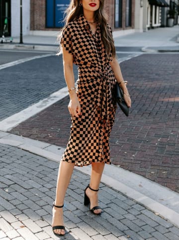 LA Angels Sukienka w kolorze jasnobrązowo-czarnym