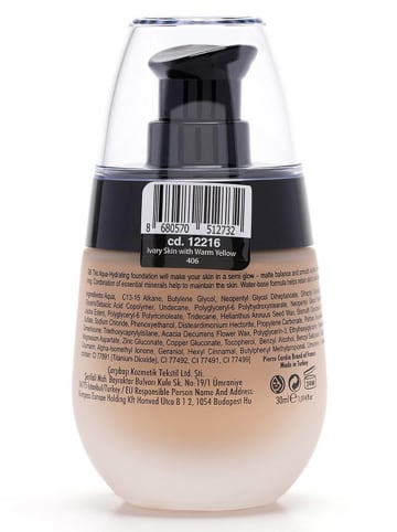 Pierre Cardin Foundation "Aqua Wow - Warm Yellow", 30 ml