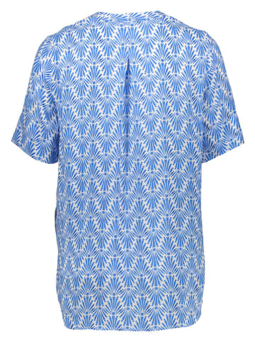 Eterna Bluse in Blau/ Weiß