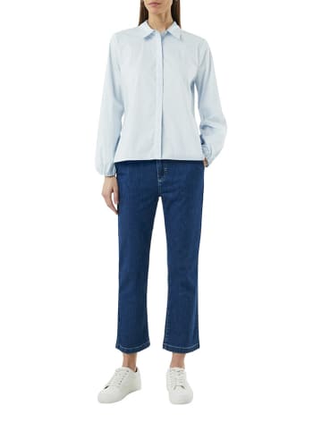 s.Oliver Bluse in Hellblau/ Weiß