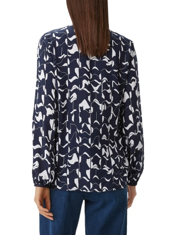 comma Bluse in Dunkelblau