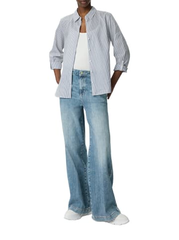 s.Oliver Bluse in Dunkelblau/ Weiß