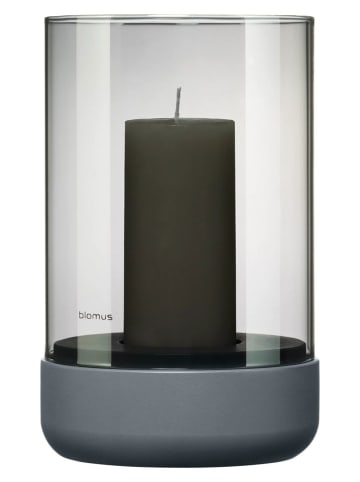 Blomus Windlicht "Calma" grijs - (H)19 x Ø 12 cm
