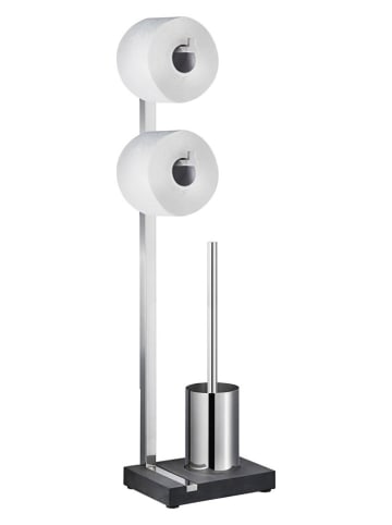 Blomus Toilettenbutler "Menoto" in Silber/ Schwarz - (H)73 cm