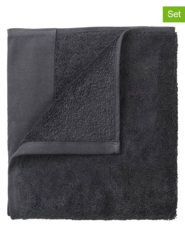 Blomus Ręczniki (2 szt.) "Riva" w kolorze szarym dla gości - 50 x 30 cm