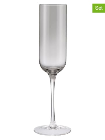 Blomus Kieliszki (4 szt.) "Fuumi" w kolorze jasnoszarym do szampana - 220 ml
