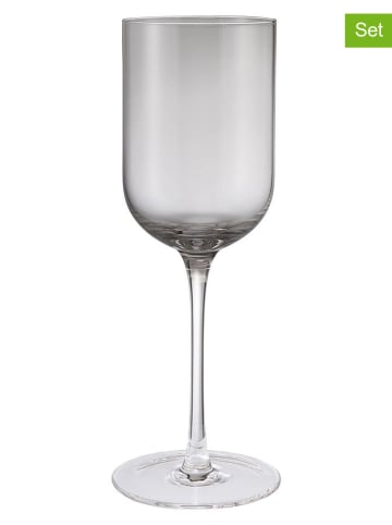 Blomus 4-delige set: wittewijnglazen "Fuumi" lichtgrijs - 310 ml