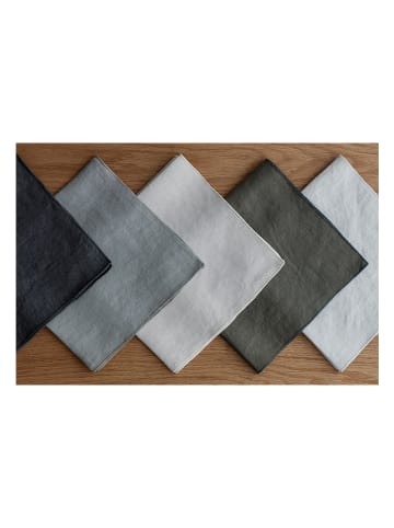 Blomus Serwetki (4 szt.) "Lineo" w kolorze antracytowym - 42 x 42 cm