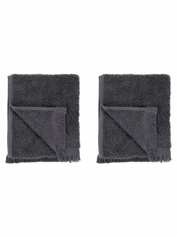 Blomus 2er-Set: Gästehandtücher "Frino" in Anthrazit