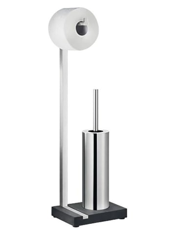 Blomus Toilettenbutler "Menoto" in Silber/ Schwarz - (H)65 cm