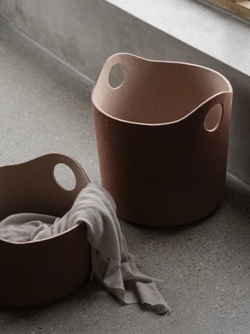 Blomus Filcowy koszyk "Tiggy" w kolorze jasnobrązowym - wys. 44 x Ø 42 cm