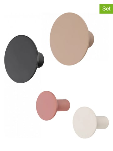 Blomus 4er-Set: Wandhaken "Ponto" in Bunt