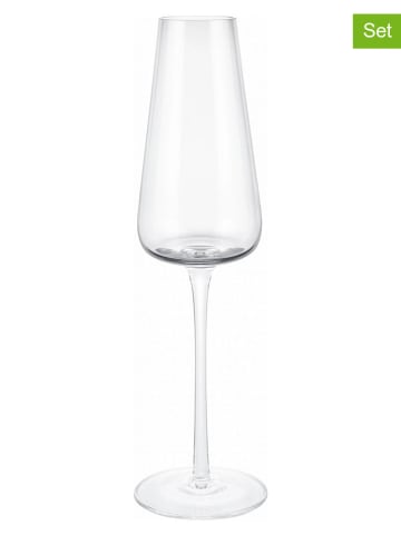 Blomus 2-delige set: champagneglazen "Belo" transparant - 200 ml