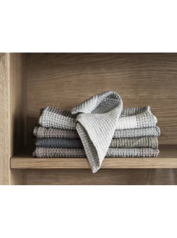 Blomus 2er-Set: Geschirrtücher "Gano" in Beige/ Grau - (L)70 x (B)50 cm