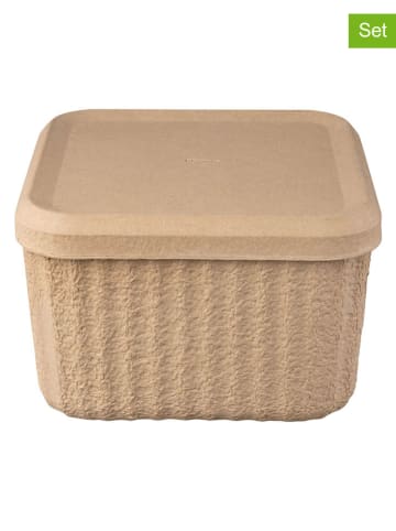 Blomus 2er-Set: Aufbewahrungsboxen "Redo" in Beige - (B)30 x (H)20 cm