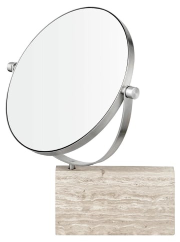 Blomus Marmurowe lusterko w kolorze beżowym - 21 x 26,5 x 2 cm