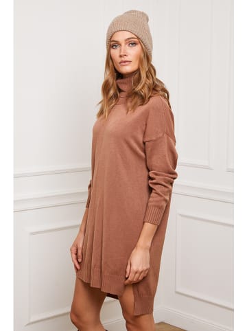 So Cachemire Sukienka dzianinowa "Abufera" w kolorze karmelowym