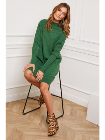 So Cachemire Sukienka dzianinowa "Doumbia" w kolorze zielonym