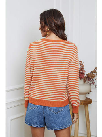 So Cachemire Pullover "Dweg" in Orange/ Beige