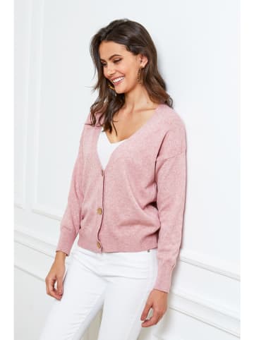 So Cachemire Cardigan "Gino" in Rosa