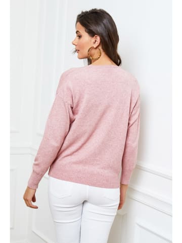 So Cachemire Cardigan "Gino" in Rosa