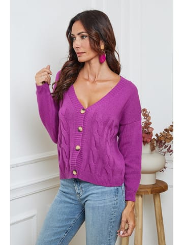 So Cachemire Cardigan "Laem" in Lila