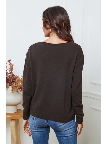 So Cachemire Sweter "Lambi" w kolorze brązowym