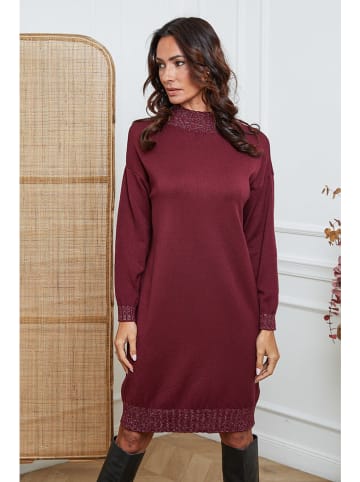So Cachemire Strickkleid "Linoa" in Bordeaux