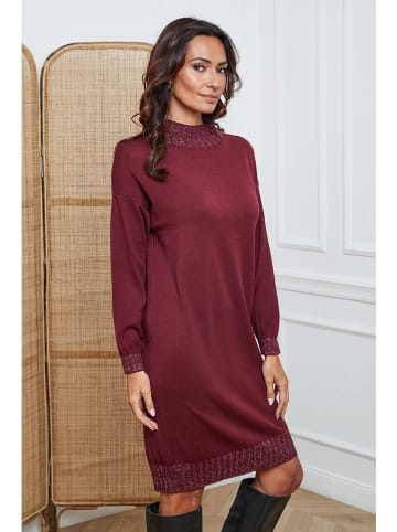 So Cachemire Gebreide jurk "Linoa" bordeaux