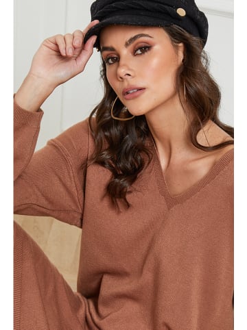 So Cachemire Gebreide jurk "Palerme" camel