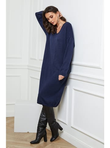 So Cachemire Strickkleid "Palerme" in Dunkelblau