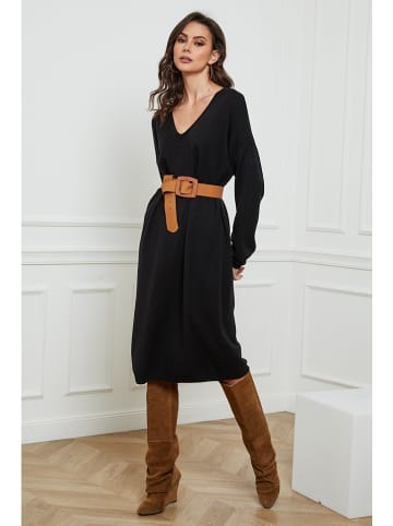 So Cachemire Strickkleid "Palerme" in Schwarz