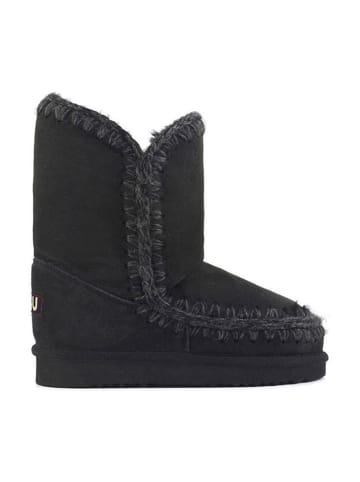 Mou Leder-Winterstiefel in Schwarz