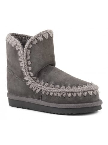 Mou Skórzane botki zimowe w kolorze szarym