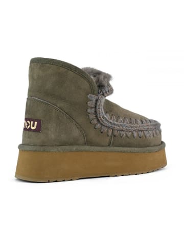 Mou Leder-Winterboots in Khaki