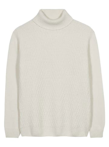 Herrlicher Woll-Rollkragenpullover "Rolli" in Creme
