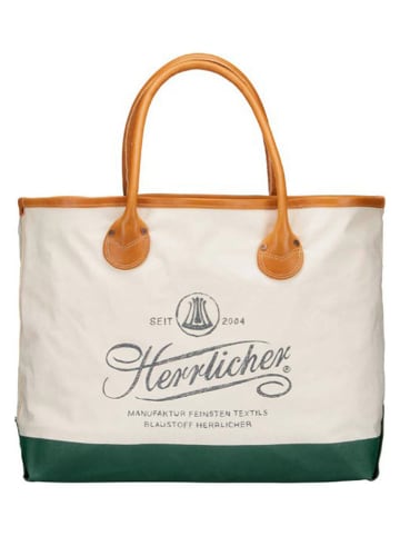 Herrlicher Shopper bag w kolorze kremowym - 63 x 40 x 20 cm