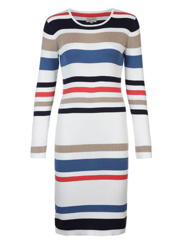 Herrlicher Gebreide jurk "Annalora" wit/blauw/beige