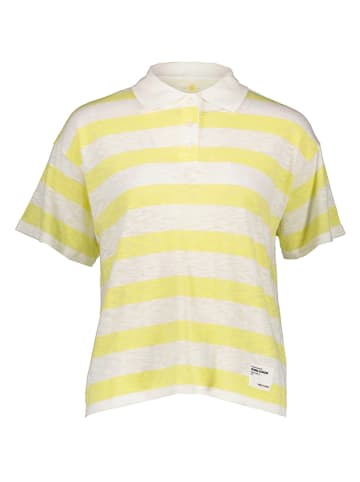 Herrlicher Poloshirt geel/wit