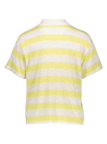 Herrlicher Poloshirt in Gelb/ Weiß