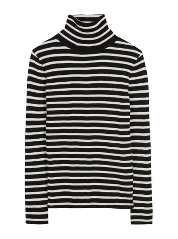 Herrlicher Rollkragenpullover in Schwarz/ Creme