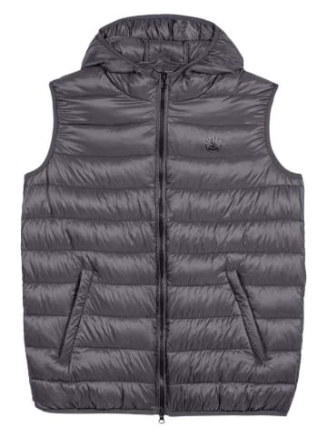 Herrlicher Doorgestikte bodywarmer grijs