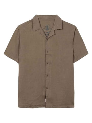 Herrlicher Linnen blouse olijfgroen